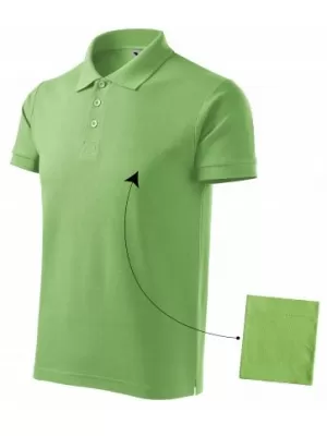Muška majica s kragnom MALFINI COTTON 212 TRAVA ZELENA
