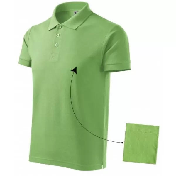  Muška majica s kragnom MALFINI COTTON 212 TRAVA ZELENA 