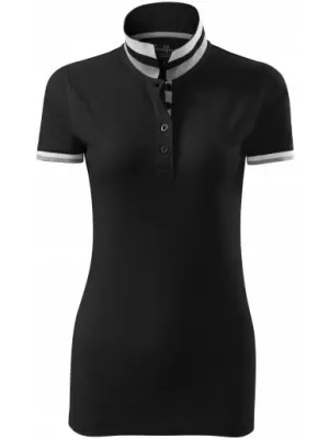 Ženska majica s kragnom MALFINI PREMIUM COLLAR UP 257 CRNA