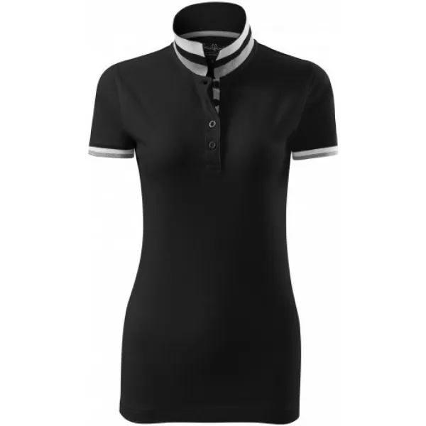  Ženska majica s kragnom MALFINI PREMIUM COLLAR UP 257 CRNA 
