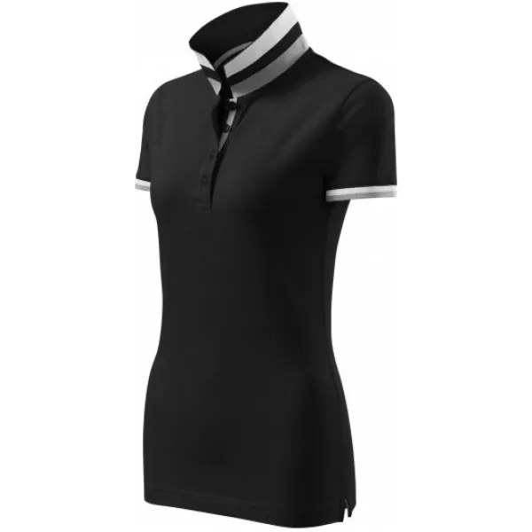  Ženska majica s kragnom MALFINI PREMIUM COLLAR UP 257 CRNA 