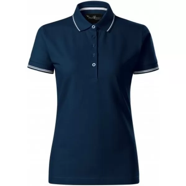  Ženska majica s kragnom MALFINI PREMIUM PERFECTION PLAIN 253 TAMNOPLAVA 