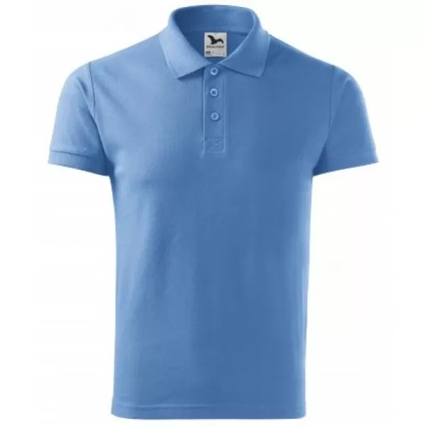  Muška majica s kragnom MALFINI COTTON 212 NEBESKO PLAVO 
