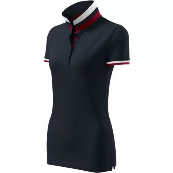  Ženska majica s kragnom MALFINI PREMIUM COLLAR UP 257 TAMNA MORNARICA 