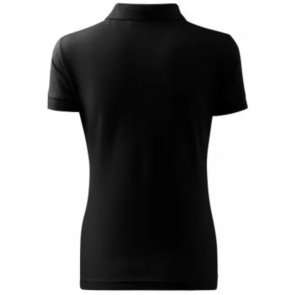  Ženska majica s kragnom MALFINI COTTON 213 CRNA 