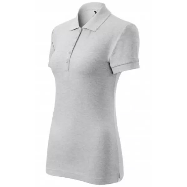  Ženska majica s kragnom MALFINI COTTON 213 SVIJETLO SIVI ODSJAJI 