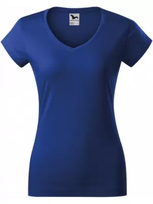 Ženska majica kratkih rukava MALFINI FIT V-NECK 162 KRALJEVSKO PLAVA