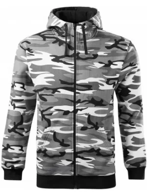 Muški sweatshirt MALFINI CAMO ZIPPER C19 MASKIRNO SIVA