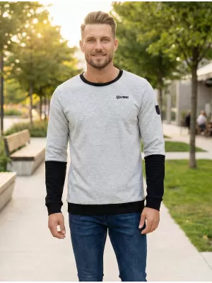 Muški sweatshirt ALTISPORT ZORION MPLS088 SVIJETLO SIVA