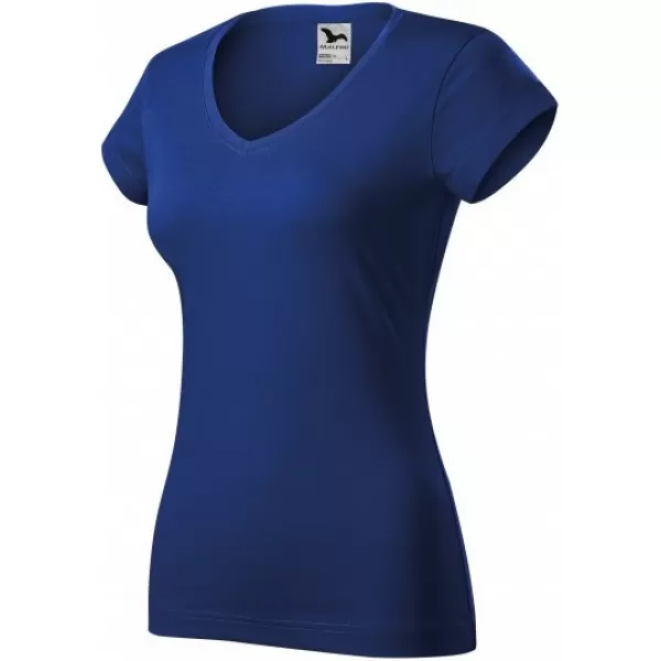  Ženska majica kratkih rukava MALFINI FIT V-NECK 162 KRALJEVSKO PLAVA 