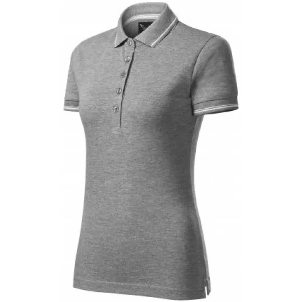  Ženska majica s kragnom MALFINI PREMIUM PERFECTION PLAIN 253 TAMNO SIVI ODSJAJI 