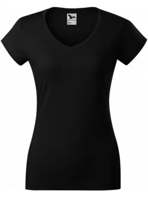 Ženska majica kratkih rukava MALFINI FIT V-NECK 162 CRNA