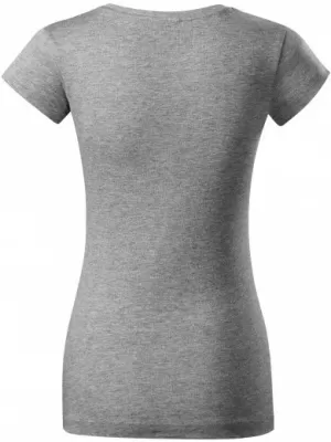 Ženska majica kratkih rukava MALFINI FIT V-NECK 162 TAMNO SIVI ODSJAJI