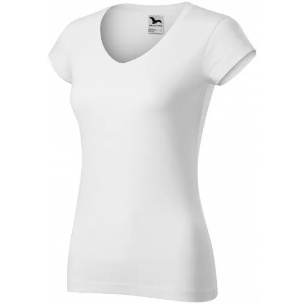  Ženska majica kratkih rukava MALFINI FIT V-NECK 162 BIJELA 