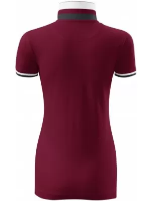 Ženska majica s kragnom MALFINI PREMIUM COLLAR UP 257 GRANAT