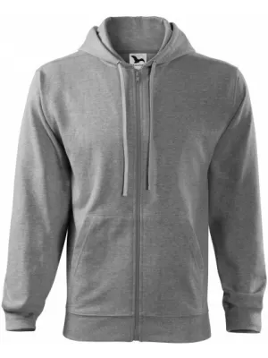 Muški sweatshirt MALFINI TRENDY ZIPPER 410 TAMNO SIVI ODSJAJI