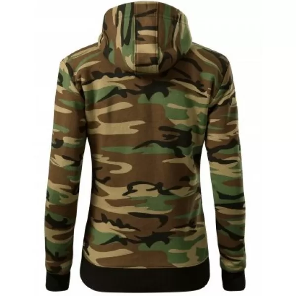  Ženski sweatshirt MALFINI CAMO ZIPPER C20 KAMUFLAŽNO SMEĐA 