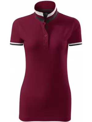 Ženska majica s kragnom MALFINI PREMIUM COLLAR UP 257 GRANAT