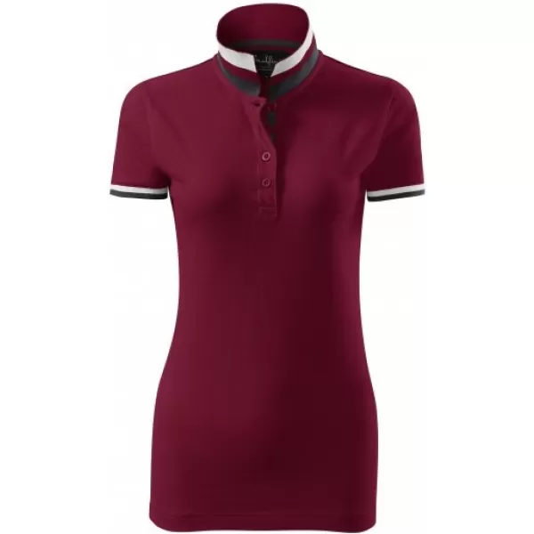  Ženska majica s kragnom MALFINI PREMIUM COLLAR UP 257 GRANAT 