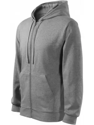 Muški sweatshirt MALFINI TRENDY ZIPPER 410 TAMNO SIVI ODSJAJI