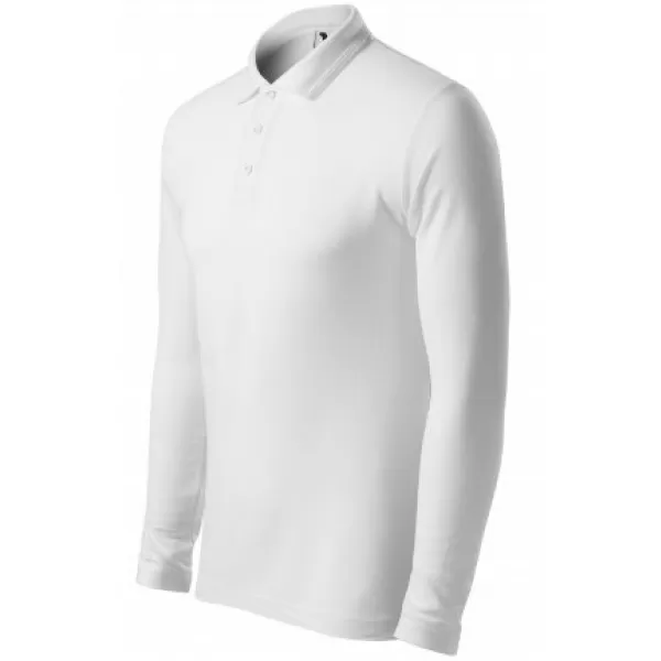  Muška majica s dugim rukavima i kragnom MALFINI PIQUE POLO LS 221 BIJELA 