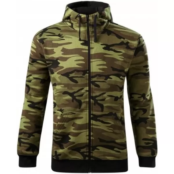  Muški sweatshirt MALFINI CAMO ZIPPER C19 KAMUFLAŽNO ZELENA 