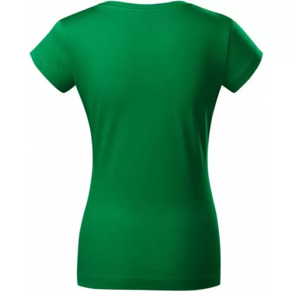 Ženska majica kratkih rukava MALFINI FIT V-NECK 162 SREDNJE ZELENA 