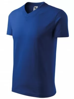 Muška majica kratkih rukava MALFINI V-NECK 102 KRALJEVSKO PLAVA