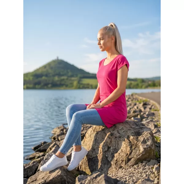 Ženska duga majica MALFINI LOVE 123 MAGENTA 