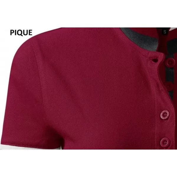  Ženska majica s kragnom MALFINI PREMIUM COLLAR UP 257 GRANAT 