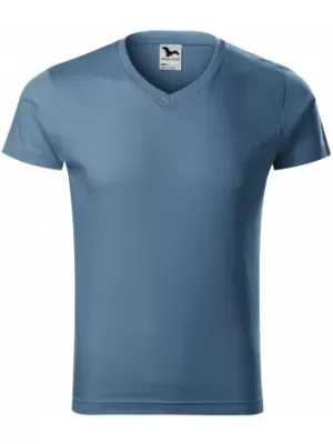 Muška majica kratkih rukava MALFINI SLIM FIT V-NECK 146 TRAPER