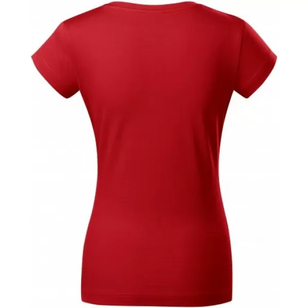  Ženska majica kratkih rukava MALFINI FIT V-NECK 162 CRVENA 