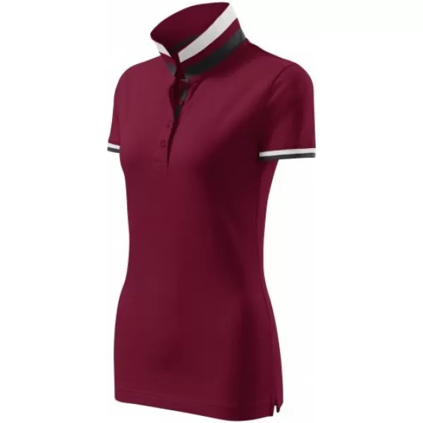  Ženska majica s kragnom MALFINI PREMIUM COLLAR UP 257 GRANAT 