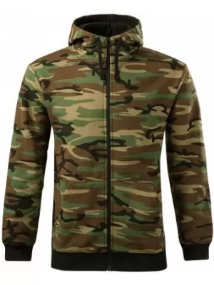 Muški sweatshirt MALFINI CAMO ZIPPER C19 KAMUFLAŽNO SMEĐA