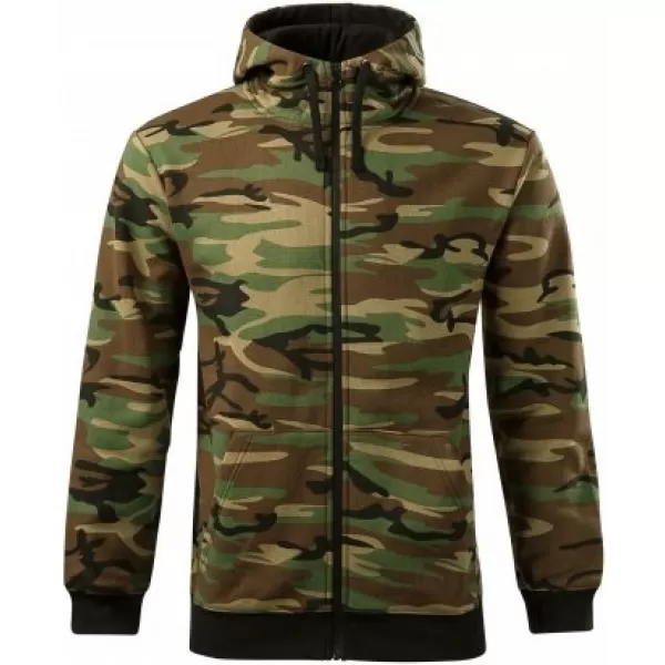  Muški sweatshirt MALFINI CAMO ZIPPER C19 KAMUFLAŽNO SMEĐA 