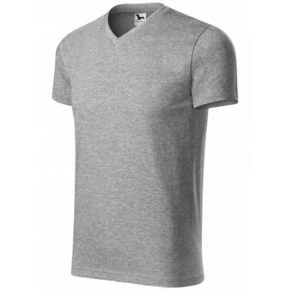  Muška majica kratkih rukava MALFINI HEAVY V-NECK 111 TAMNO SIVI ODSJAJI 
