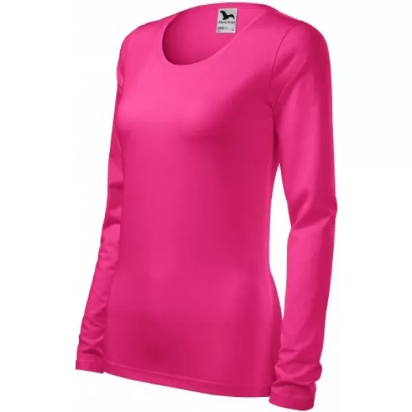  Ženska majica s dugim rukavima MALFINI SLIM 139 MAGENTA 