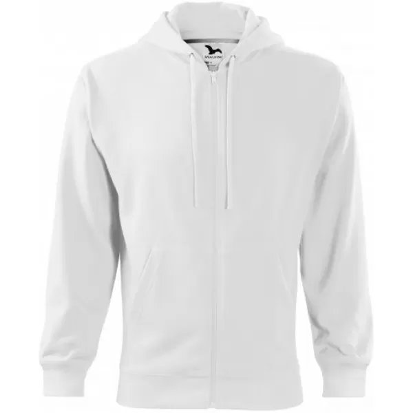  Muški sweatshirt MALFINI TRENDY ZIPPER 410 BIJELA 