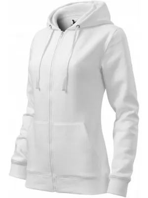 Ženski sweatshirt MALFINI TRENDY ZIPPER 411 BIJELA