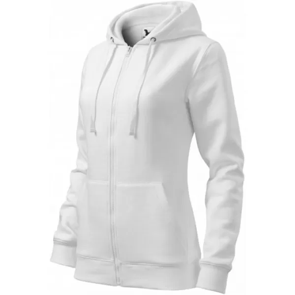  Ženski sweatshirt MALFINI TRENDY ZIPPER 411 BIJELA 