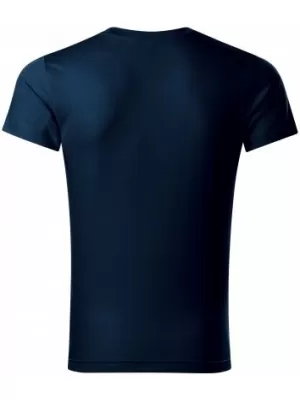 Muška majica kratkih rukava MALFINI SLIM FIT V-NECK 146 TAMNOPLAVA