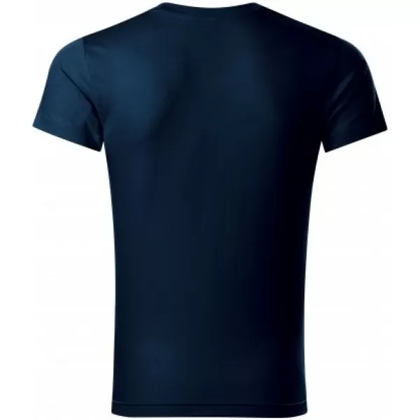  Muška majica kratkih rukava MALFINI SLIM FIT V-NECK 146 TAMNOPLAVA 