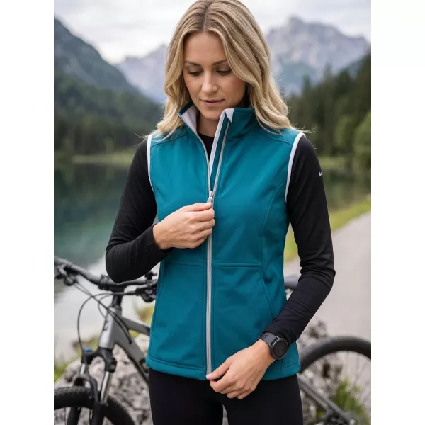  Ženski softshell prsluk MALFINI VISION 516 TAMNO TIRKIZNA 