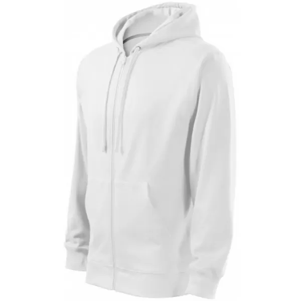  Muški sweatshirt MALFINI TRENDY ZIPPER 410 BIJELA 