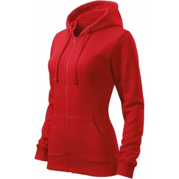  Ženski sweatshirt MALFINI TRENDY ZIPPER 411 CRVENA 