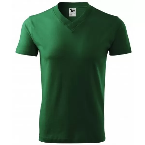  Muška majica kratkih rukava MALFINI V-NECK 102 TAMNOZELENE BOJE 