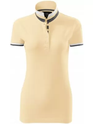 Ženska majica s kragnom MALFINI PREMIUM COLLAR UP 257 BURBONSKA VANILIJA