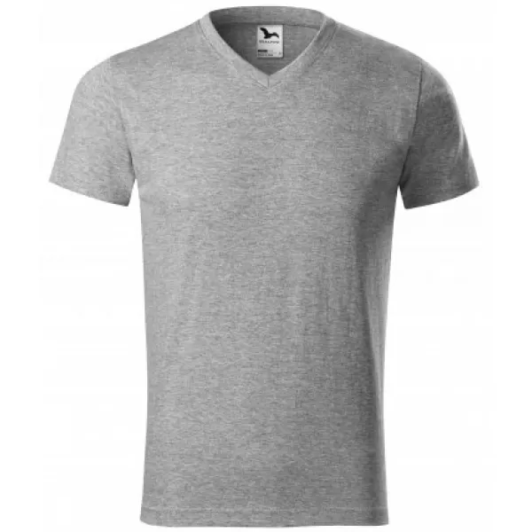  Muška majica kratkih rukava MALFINI HEAVY V-NECK 111 TAMNO SIVI ODSJAJI 