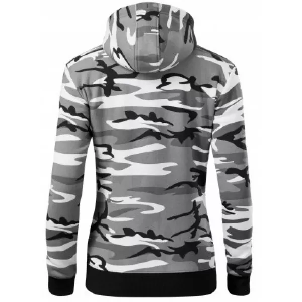  Ženski sweatshirt MALFINI CAMO ZIPPER C20 MASKIRNO SIVA 