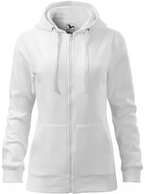 Ženski sweatshirt MALFINI TRENDY ZIPPER 411 BIJELA